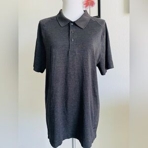 Lululemon Men's Metal Vent Tech Short Sleeve Polo Shirt Gray Size M